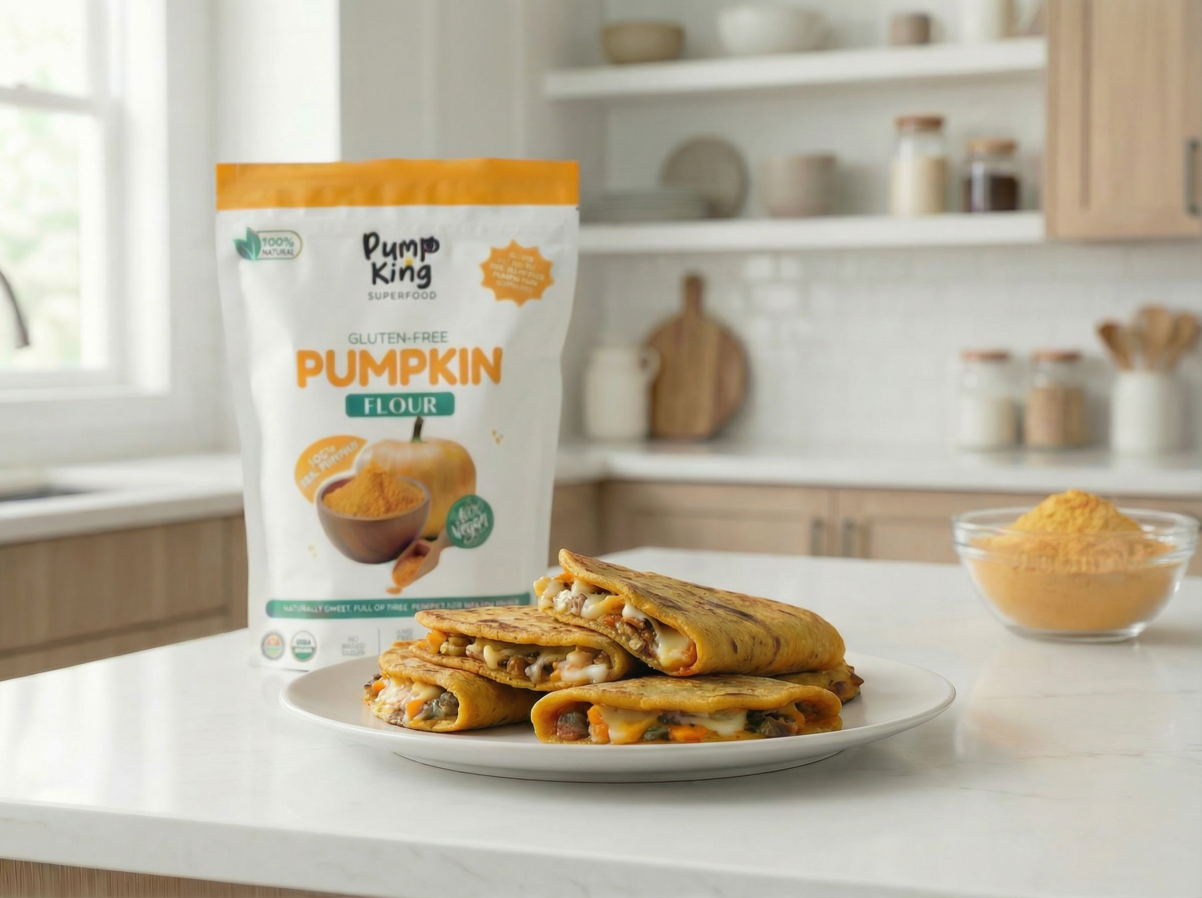 Pumpkin Flour Tortillas / Wraps